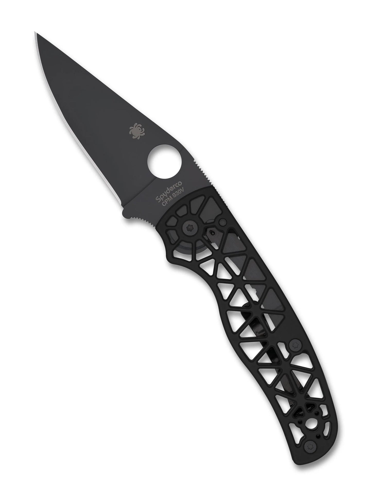 Spyderco Edgerati™ Folding Knife Aluminum Handle Compression Lock C266BKALBKP