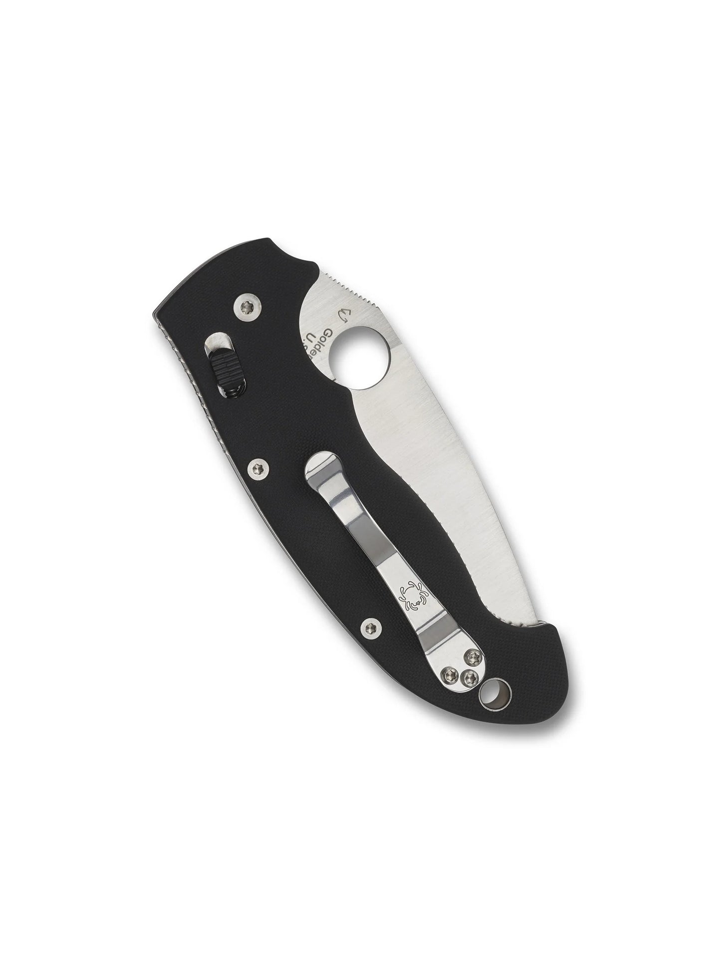 Spyderco Manix 2 XL Satin Plain Edge Folding Knife | Black G-10 | C95GP2