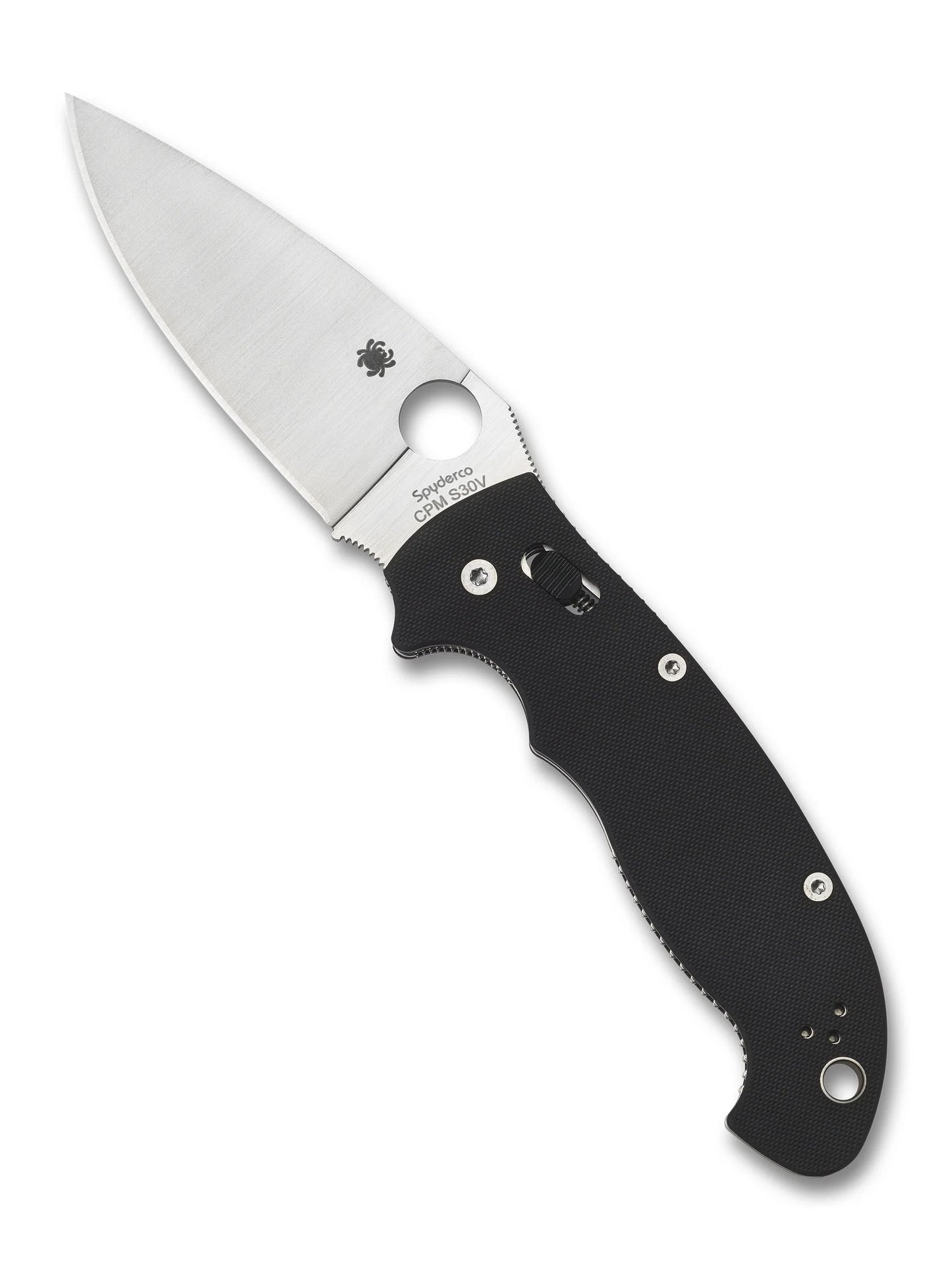 Spyderco Manix 2 XL Satin Plain Edge Folding Knife | Black G-10 | C95GP2