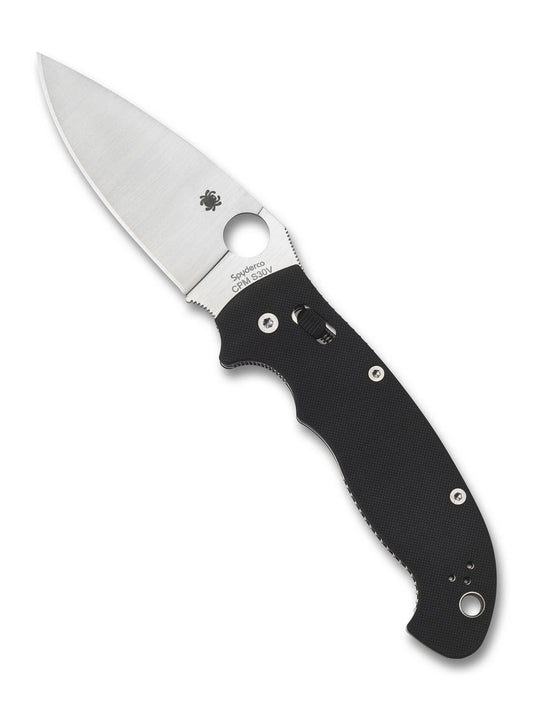 Spyderco Manix 2 XL Satin Plain Edge Folding Knife | Black G-10 | C95GP2