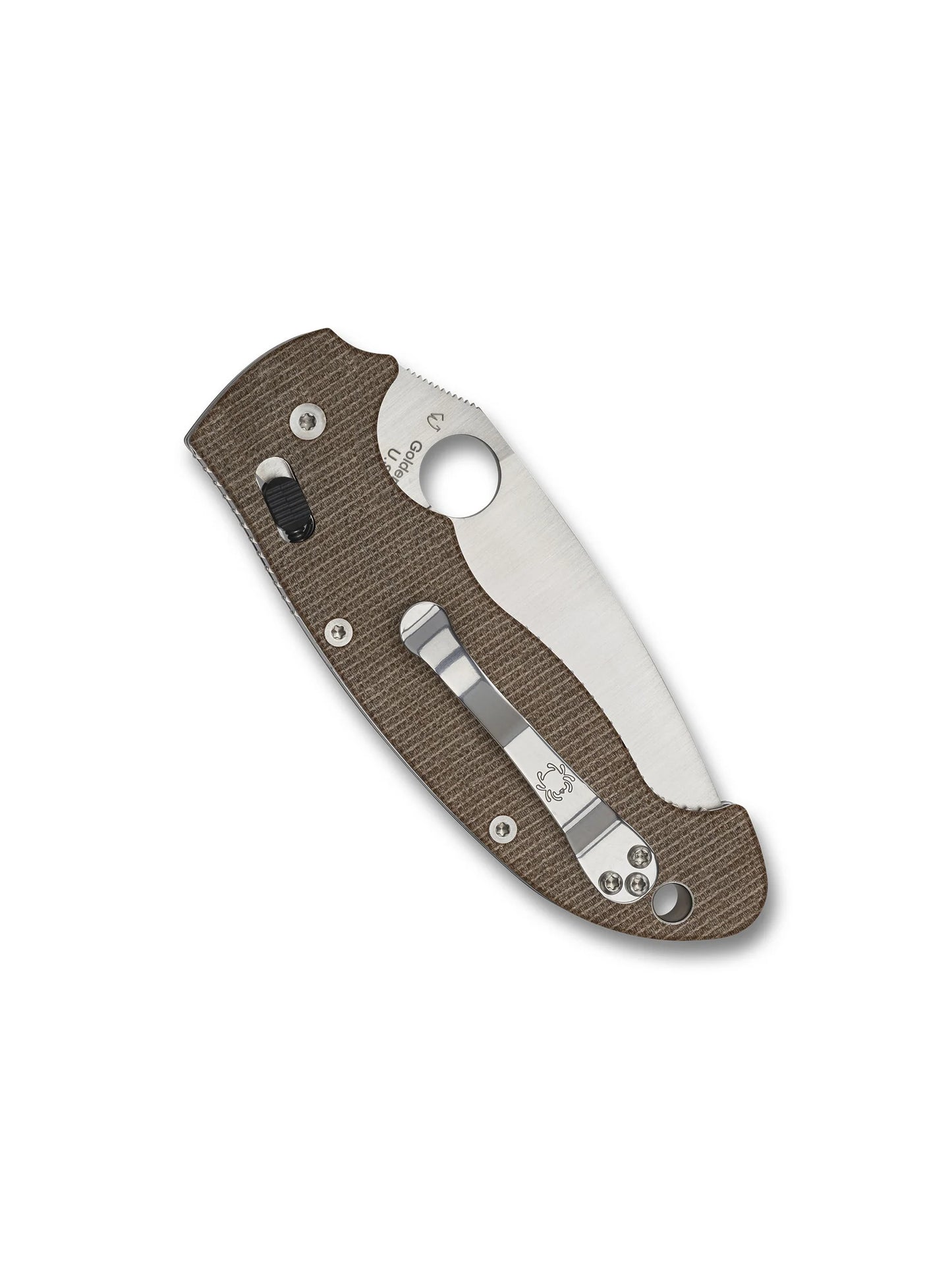Spyderco Manix 2 XL Brown Canvas Micarta CPM Cru-Wear Folding Knife | C95MPCW2