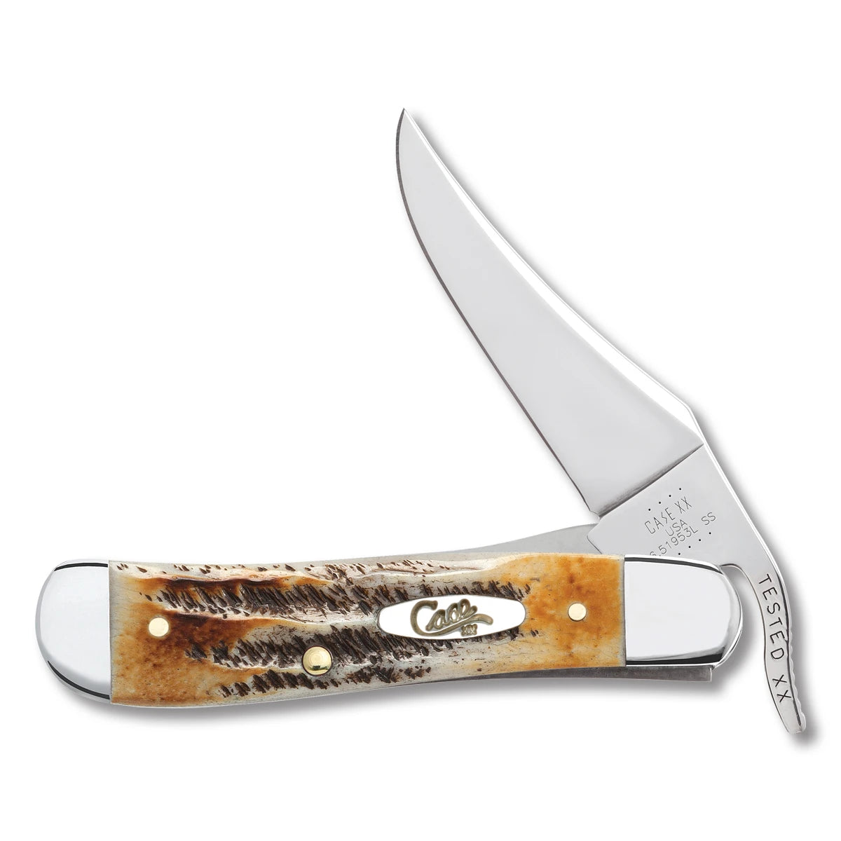Case XX 6.5 BoneStag RussLock Pocket Knife 65303