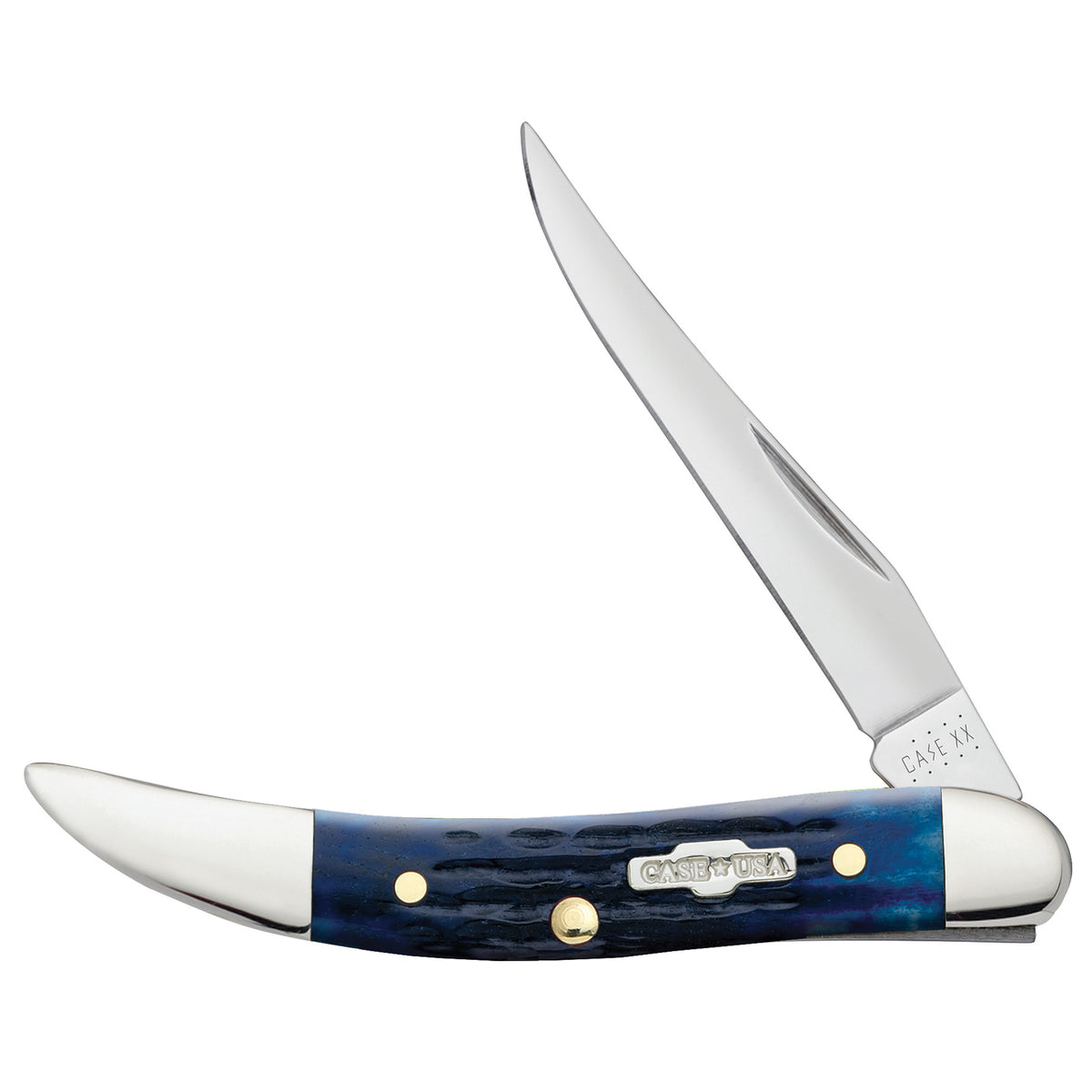 Case Blue Bone Texas Toothpick Folding Pocket Knife 2.25" Stainless Clip Point CAS02804