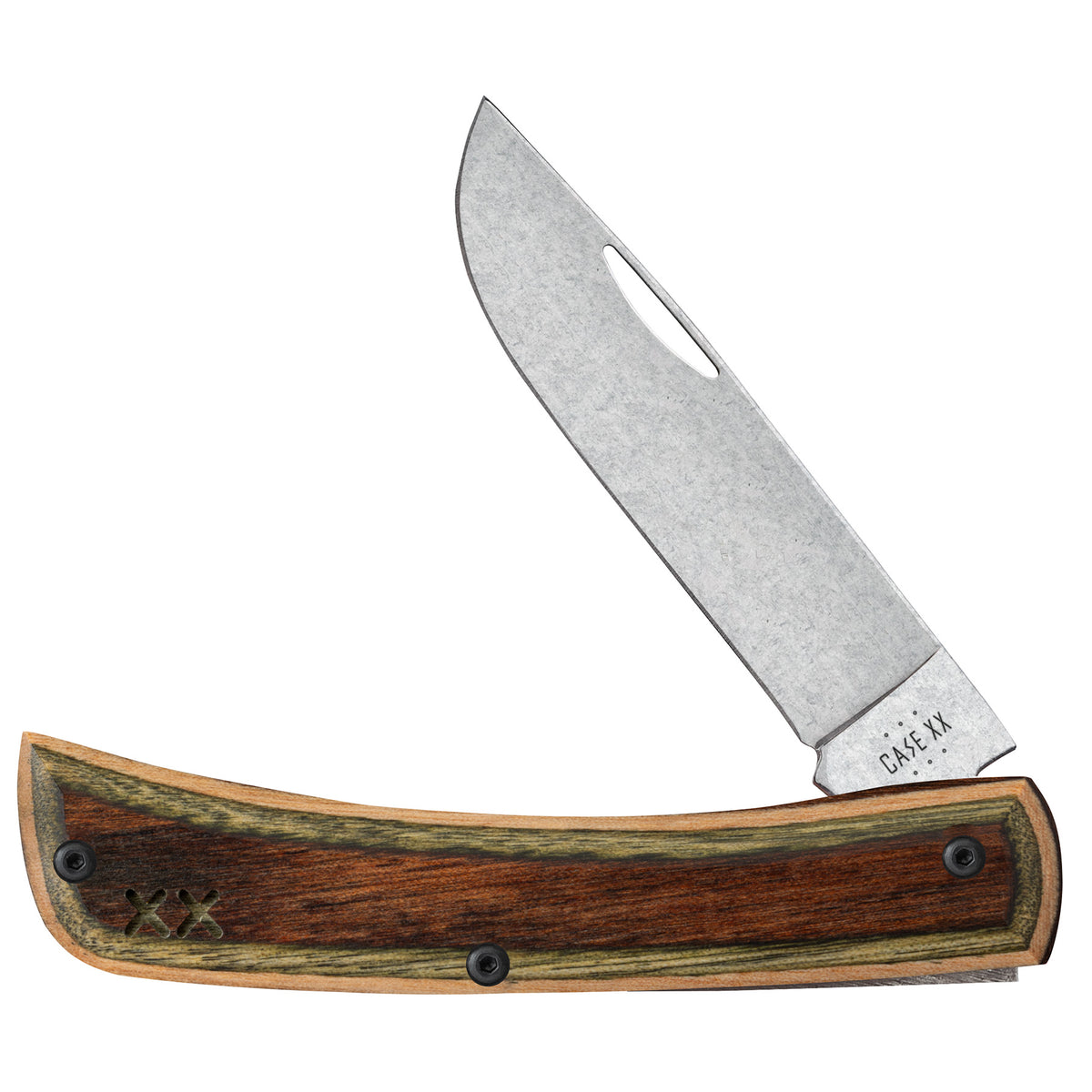 Case Crossroads Smooth Sod Buster Jr. Folding Knife 2.8" Stonewash Skinner Blade 66381