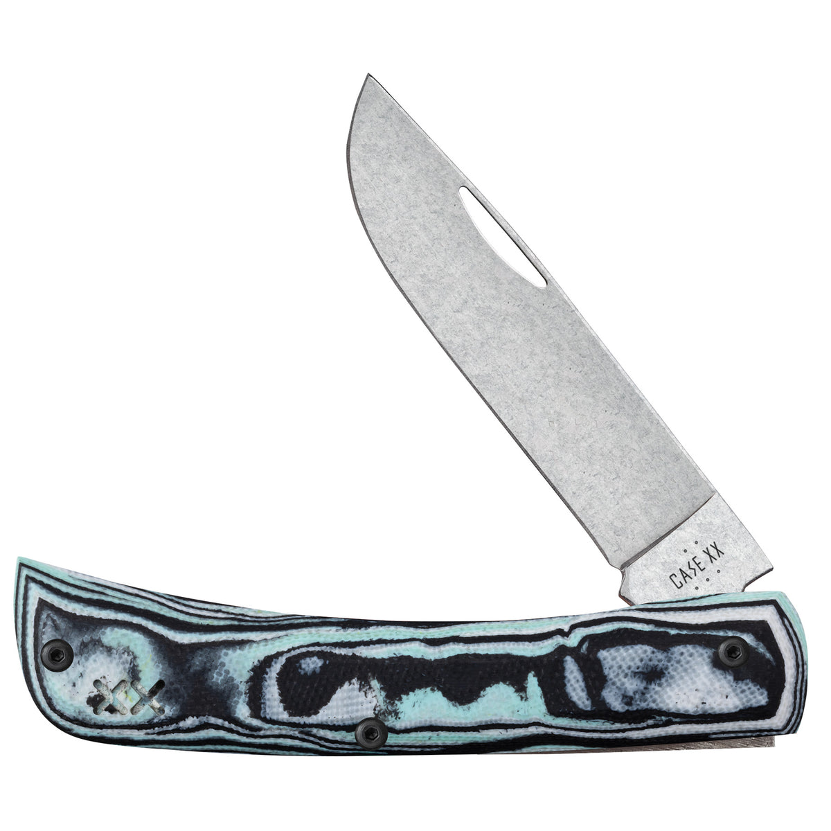 Case Crossroads Smooth Sod Buster Jr. Folding Knife 2.8" Stonewash Skinner Blade 66384