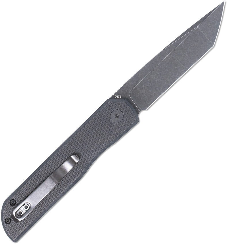 CobraTec Prowler Button Lock Pocket Knife Tanto Black CBTPLRBKBT