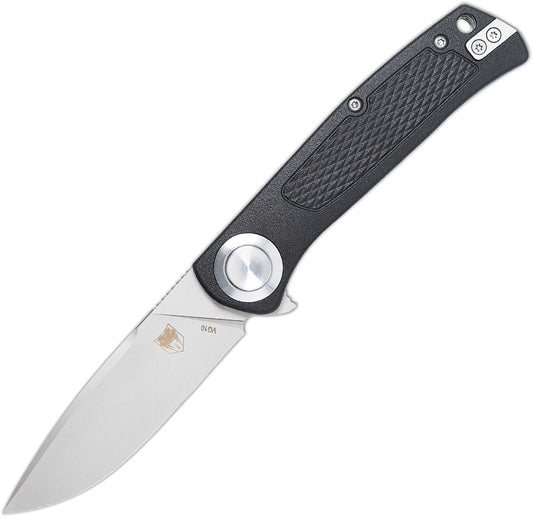 CobraTec EDC Scout Button Lock Black Plain Edge CBTSCTGRVBK