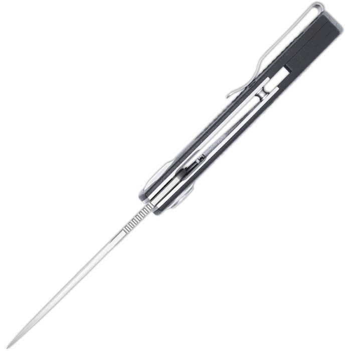 CobraTec EDC Scout Button Lock Black Plain Edge CBTSCTGRVBK
