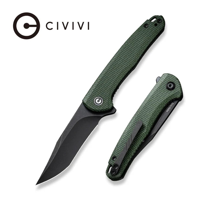 CIVIVI Mini Sandbar Flipper Knife Micarta Handle (2.95" Nitro-V Blade) C20011-3