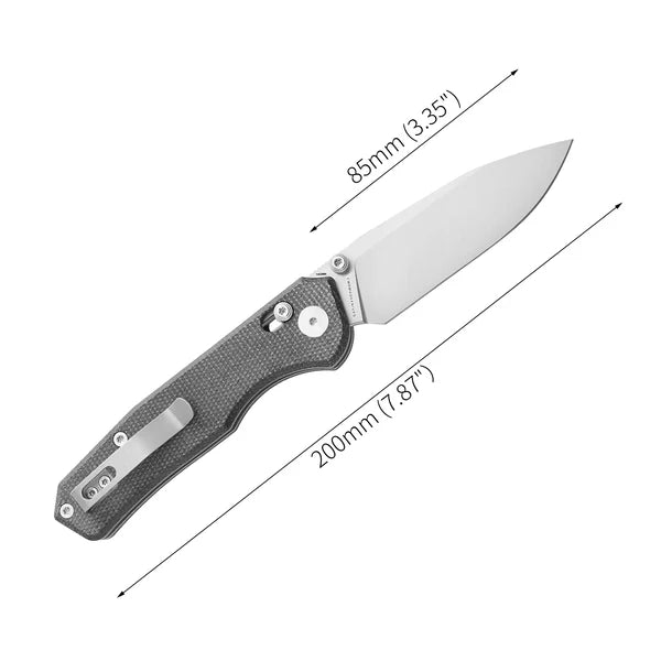 CMB Explorer CMB-18C – 14C28N Satin Blade Axis Lock Folding Knife with Micarta Handle