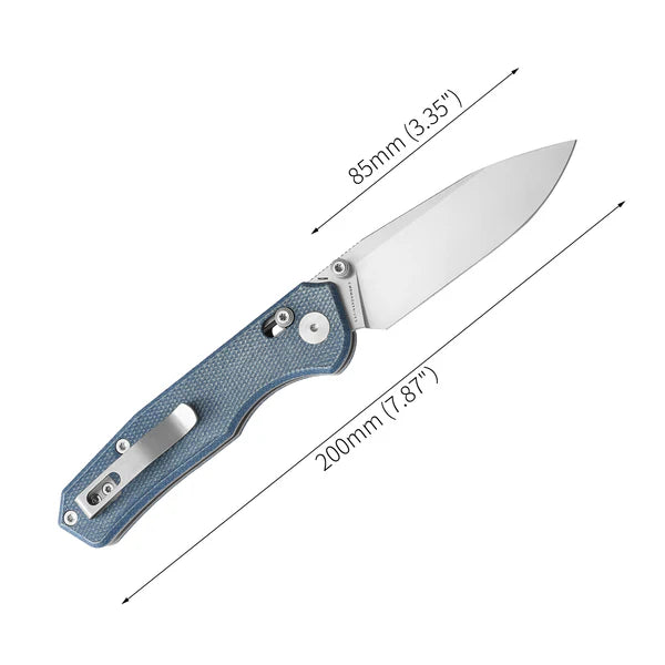CMB Explorer CMB-18D – Satin Blade 14C28N Axis Lock Folding Knife with Micarta Handle