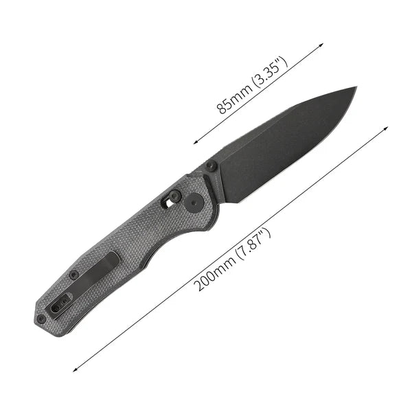 CMB Explorer CMB-18B 14C28N Axis Lock Knife Micarta Handle PVD Stonewash Finish