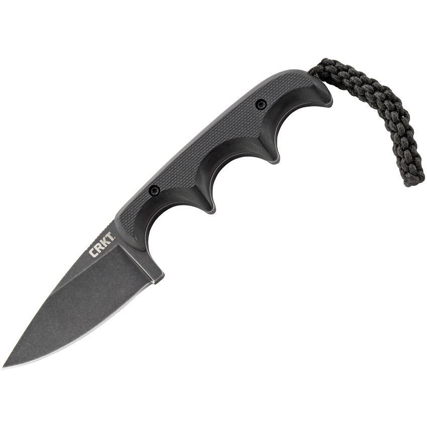 CRKT Minimalist 2.16in Black Stonewashed Drop Point Fixed Blade CR2384K