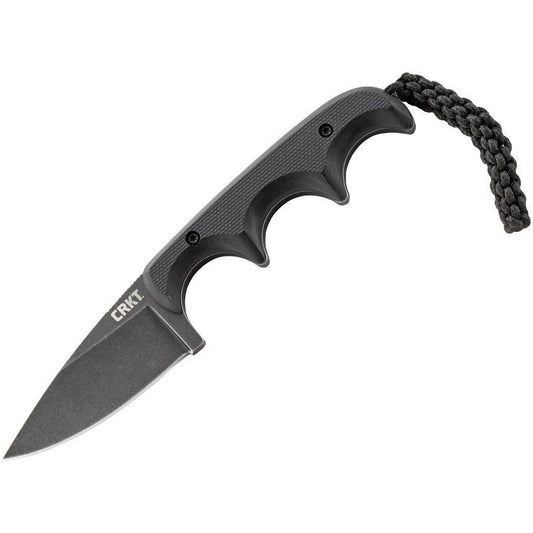 CRKT Minimalist 2.16in Black Stonewashed Drop Point Fixed Blade CR2384K