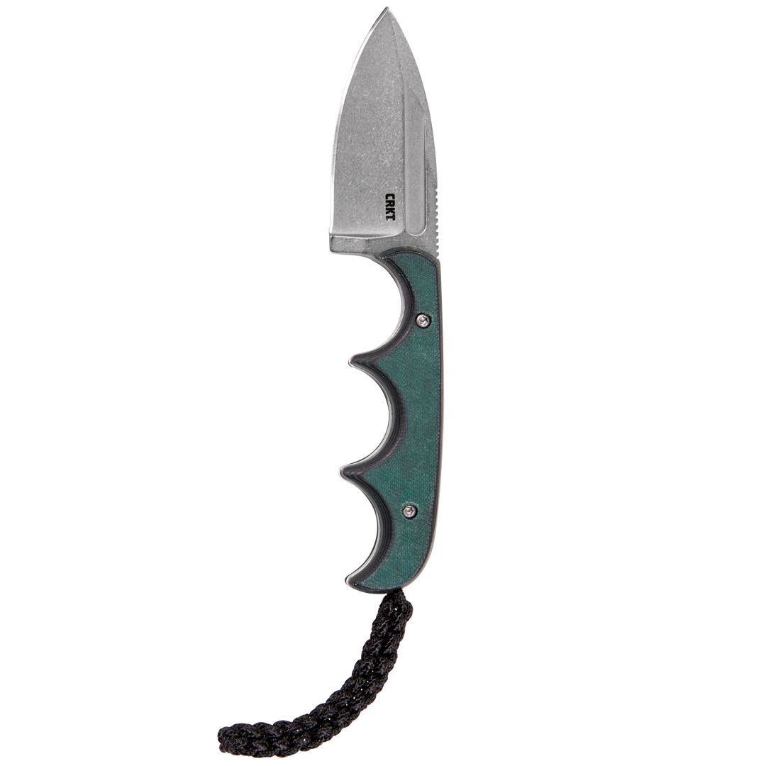 CRKT Minimalist Fixed Blade Green Black 2.15in Plain SW Spear Point CR2396