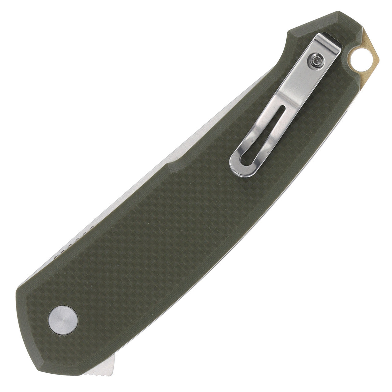 CRKT Tueto Linerlock Folding Knife Olive Drab Green G-10 CR5325