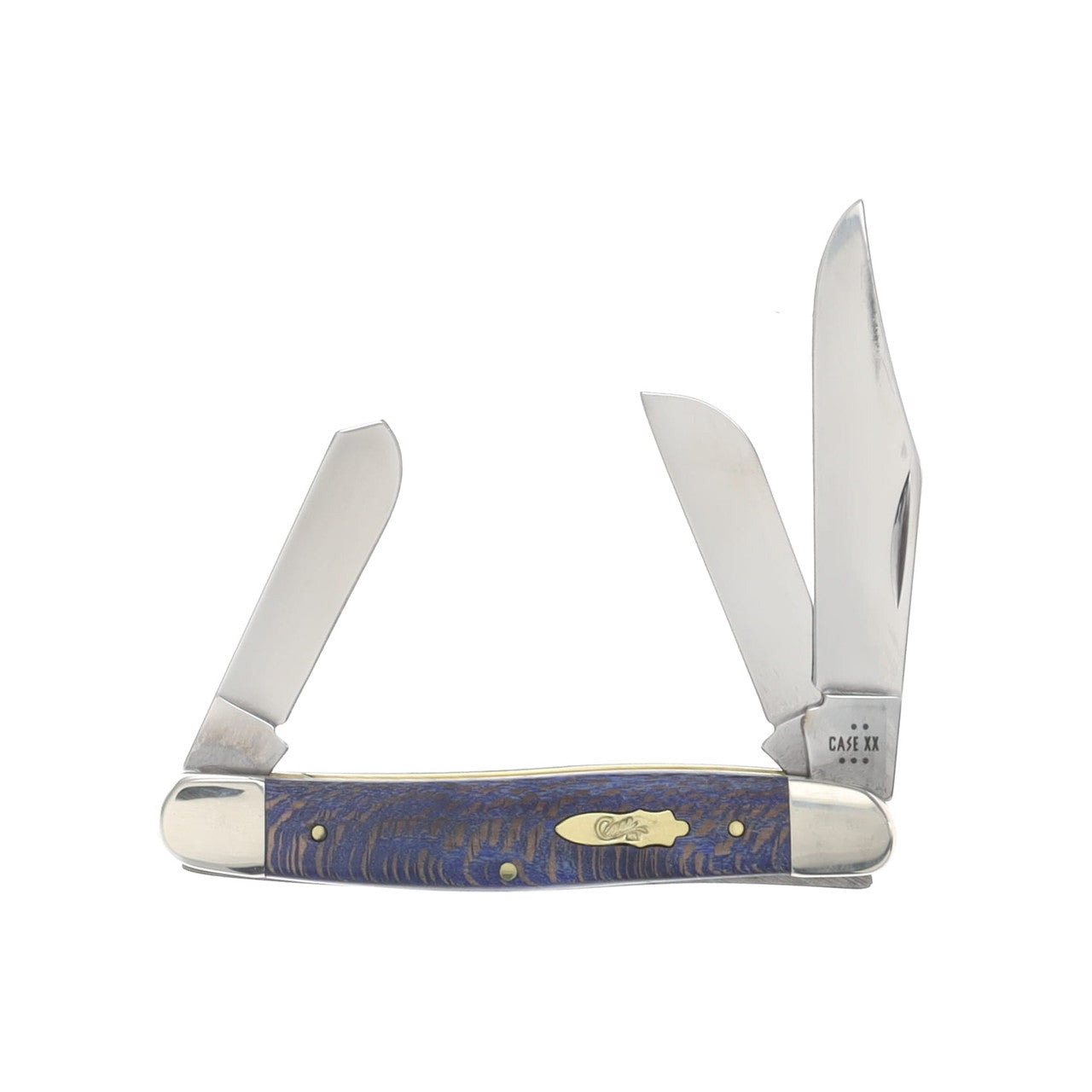 Case XX Stockman Folding Knife Blue Sycamore Wood CA63732