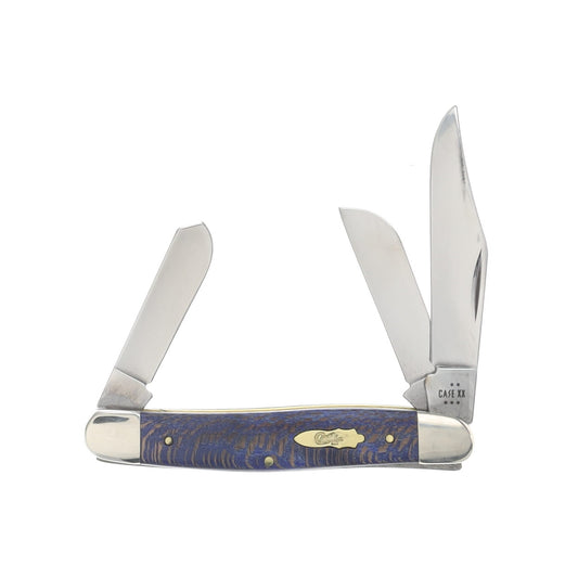 Case XX Stockman Folding Knife Blue Sycamore Wood CA63732
