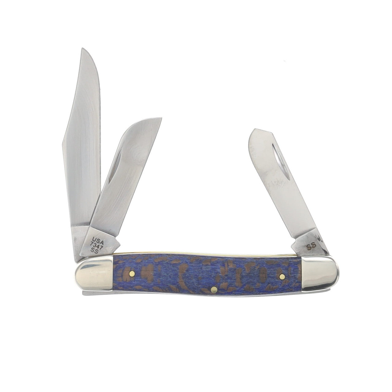 Case XX Stockman Folding Knife Blue Sycamore Wood CA63732