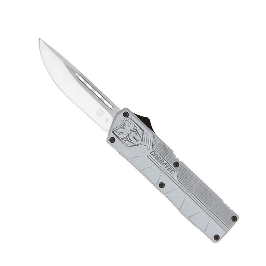 CobraTec Lightweight Grey (Cerakote) OTF Knife – D2 Blade | Dual Action GYCTLWDNS