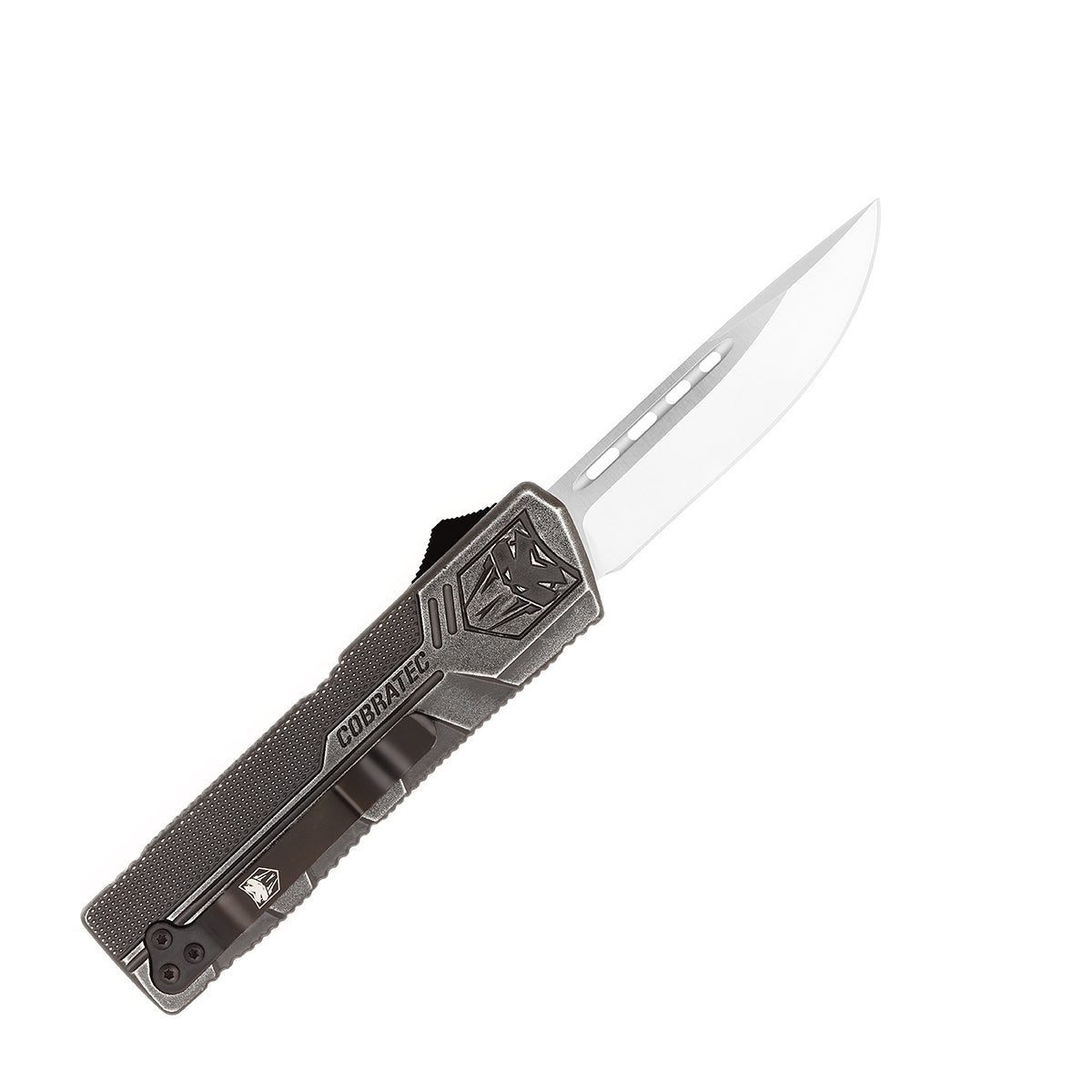 CobraTec Lightweight Stonewash (Cerakote) OTF Knife – D2 Blade  Dual Action SWCTLWDNS