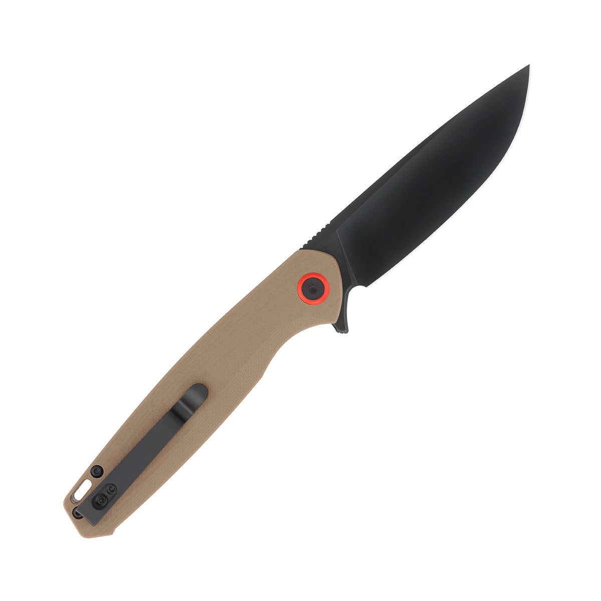 CobraTec RATH – D2 Black Blade / Red G10 Handle CTRATHBRN