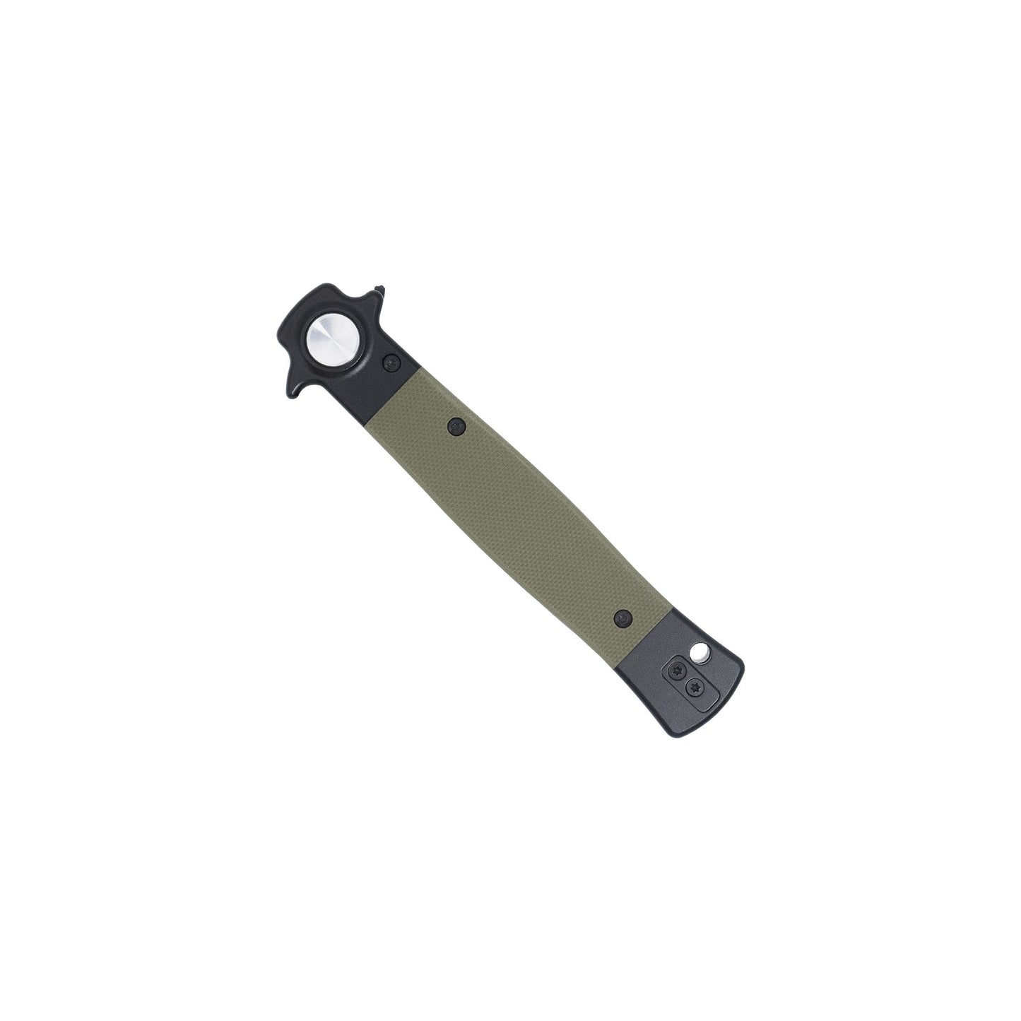 CobraTec Stiletto Button Lock OD Green/Black VG-10 Stainless Steel CTSTLBLG10ODGBLK