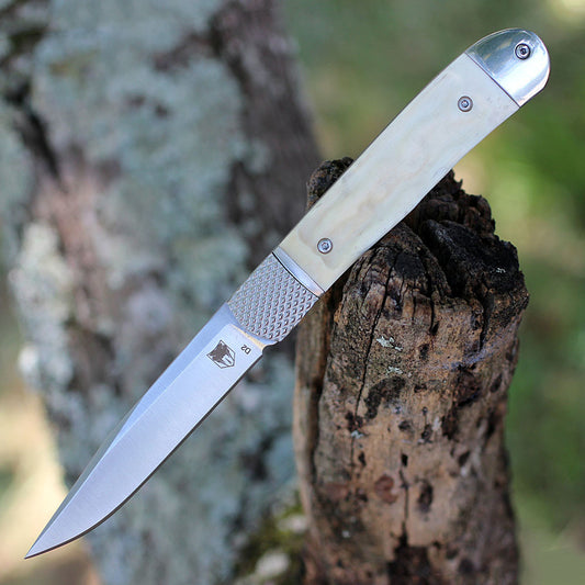 CobraTec Trapper Hidden Release Auto - White Bone (3.125" D2) CTTHRWT
