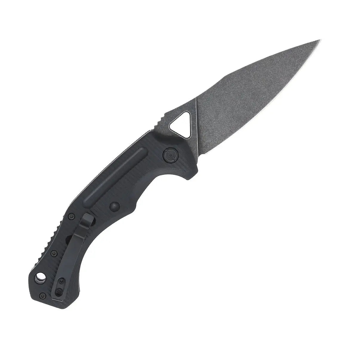 CobraTec Knives Rhino Black Side button folding automatic knife