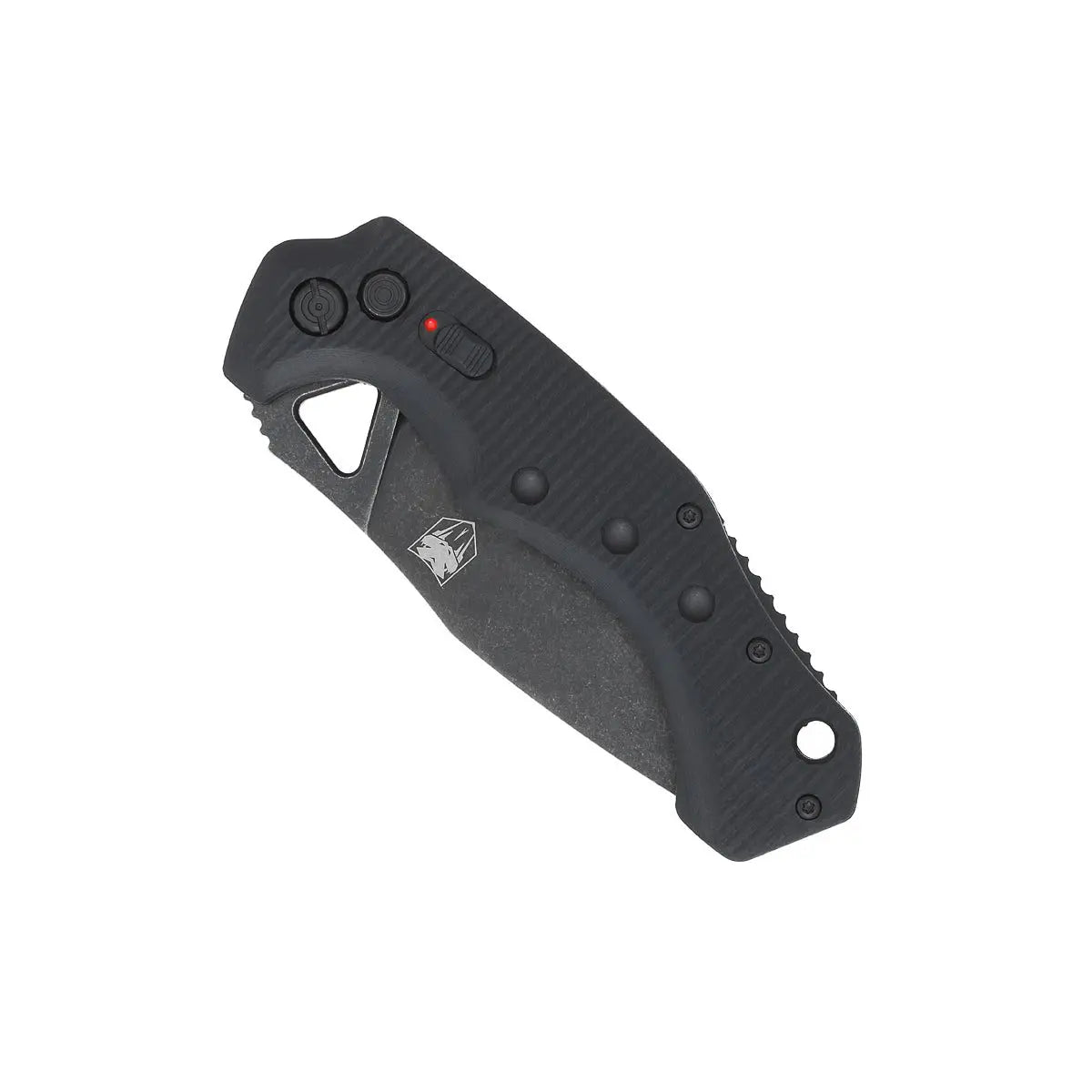 CobraTec Knives Rhino Black Side button folding automatic knife