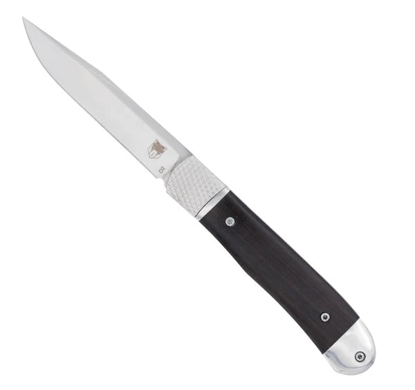 Cobratec Trapper Hidden Release Automatic Knife Ebony Wood Handle D2  CTTHREBW