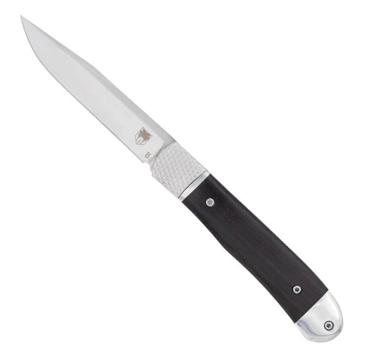 Cobratec Trapper Hidden Release Automatic Knife Ebony Wood Handle D2  CTTHREBW