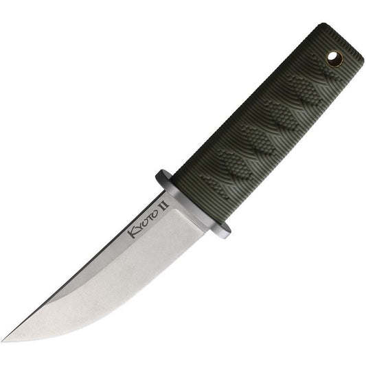 Cold Steel Kyoto II Boot Knife Fixed 3.50" Stonewashed Blade OD Green Sheath 17DB-ODSW