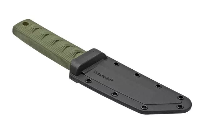Cold Steel 17DA-ODSW Kyoto Boot Knife Fixed 3.25" Stonewashed Tanto  Blade OD Green Kray-Ex Handle, Sheath