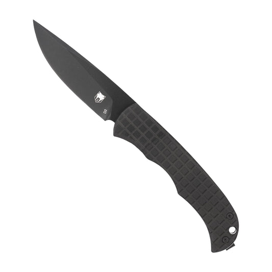 CobraTec Cyclone Black Hidden Release Automatic Knife (Black Titanium D2 Blade) CTCLNHRBLK