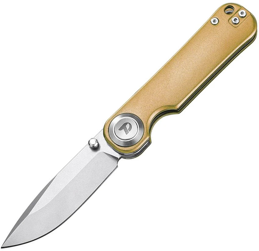 Dreamtech DTK4245VTGR VG-10 Gold Titanium Button Lock Flipper Knife