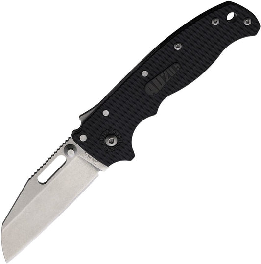 Demko AD20.5 Shark Lock Knife Black Grivory AUS-10A Steel Shark Foot Blade