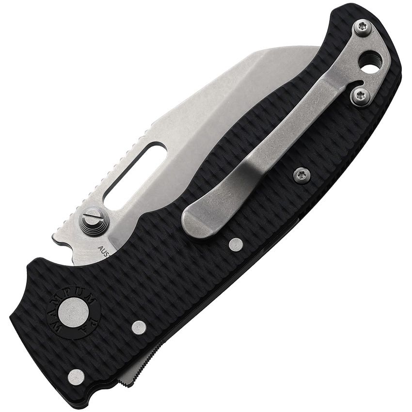 Demko AD20.5 Shark Lock Knife Black Grivory AUS-10A Steel Shark Foot Blade