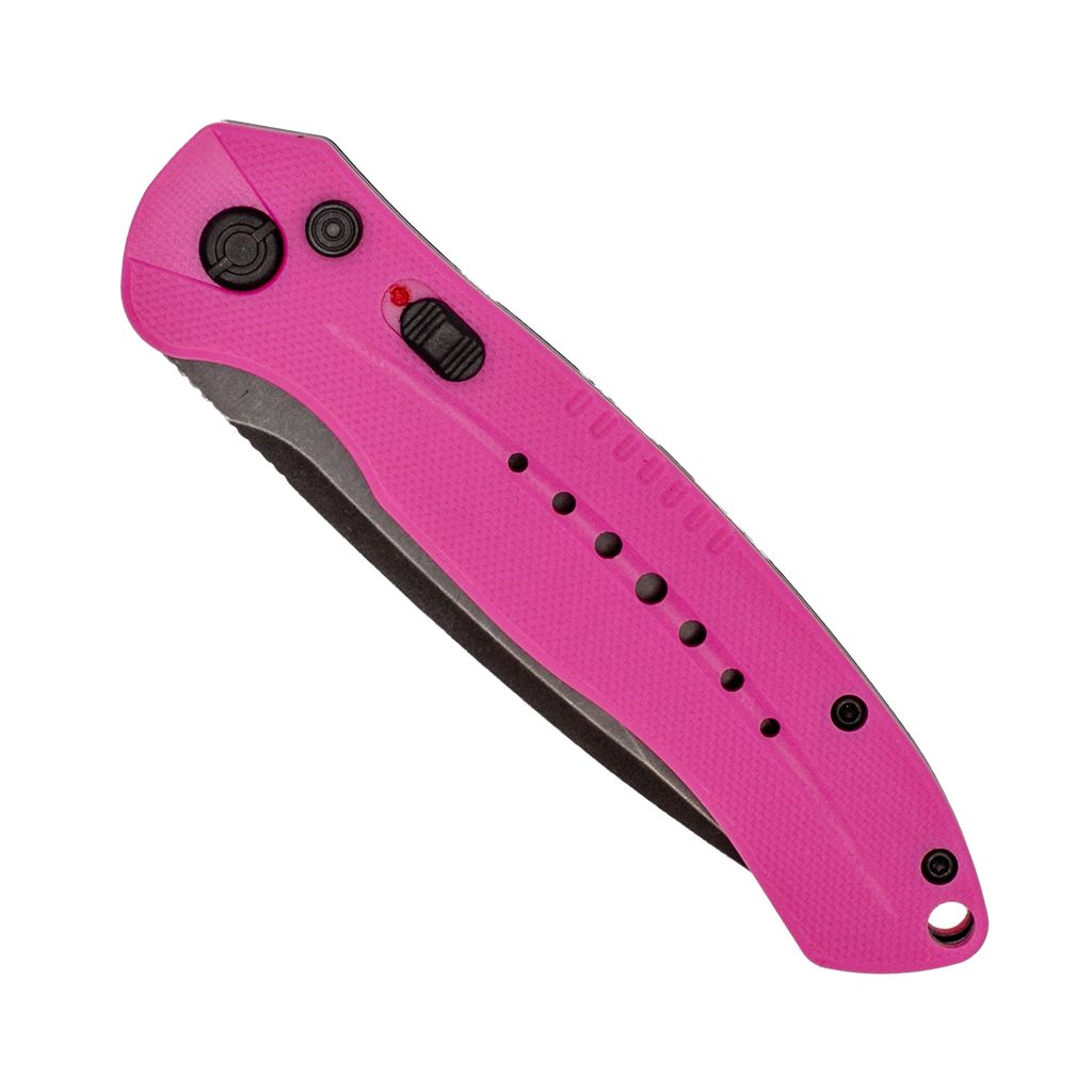 CobraTec Diablo Pink Automatic OTF Knife D2 Stonewashed Blade PNKDIABLOAUTO