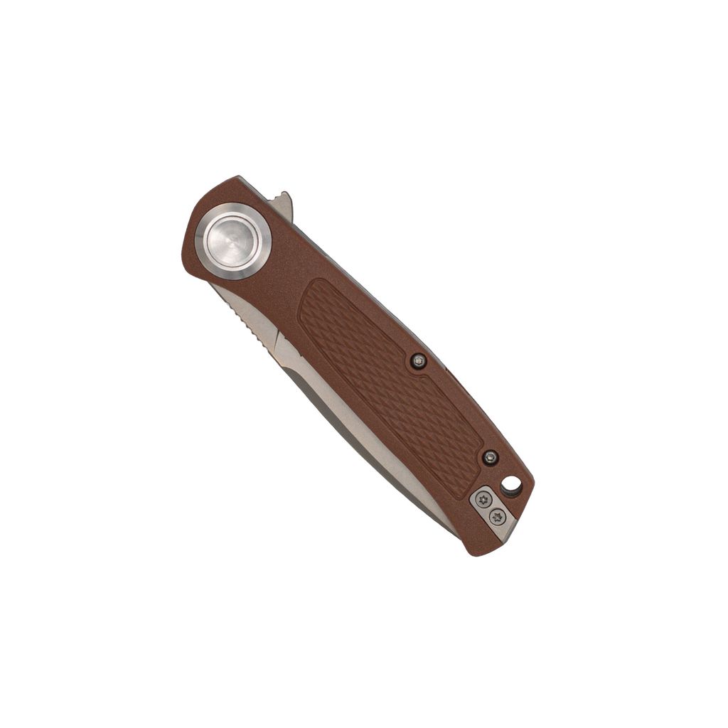 CobraTec  EDC Scout Button Lock Knife – Mocha VG10 Everyday Carry Folding Knife CTSCTGRVMCHBL