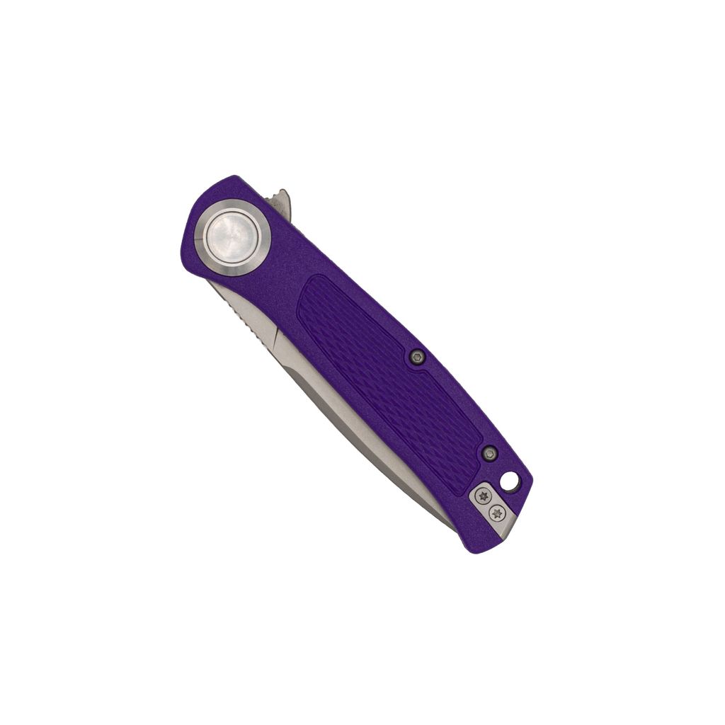 CobraTec EDC Scout Button Lock Knife – Purple VG10 Everyday Carry Folding Knife CTSCTGRVPURBL