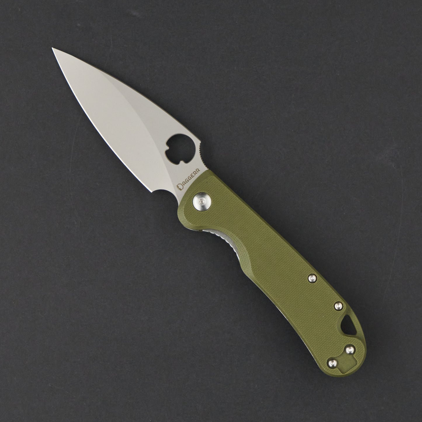 DAGGERR ZHALO MINI Folding Knife 3.35" VG10 Bead Blast Blade Olive G10 Handle EDC FM02-2m-OLBB-VG10