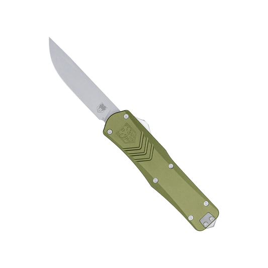 CobraTec Medium FS-X Gen III OTF Knife – OD Green D2 Steel Dual Action Automatic Knife MODGFS-XGEN3DNS