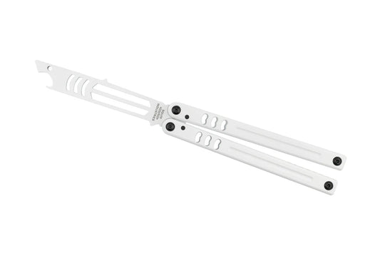 Squid Industries Mako V5 Balisong Trainer – Silver Stonewash SQDMKOV5SL