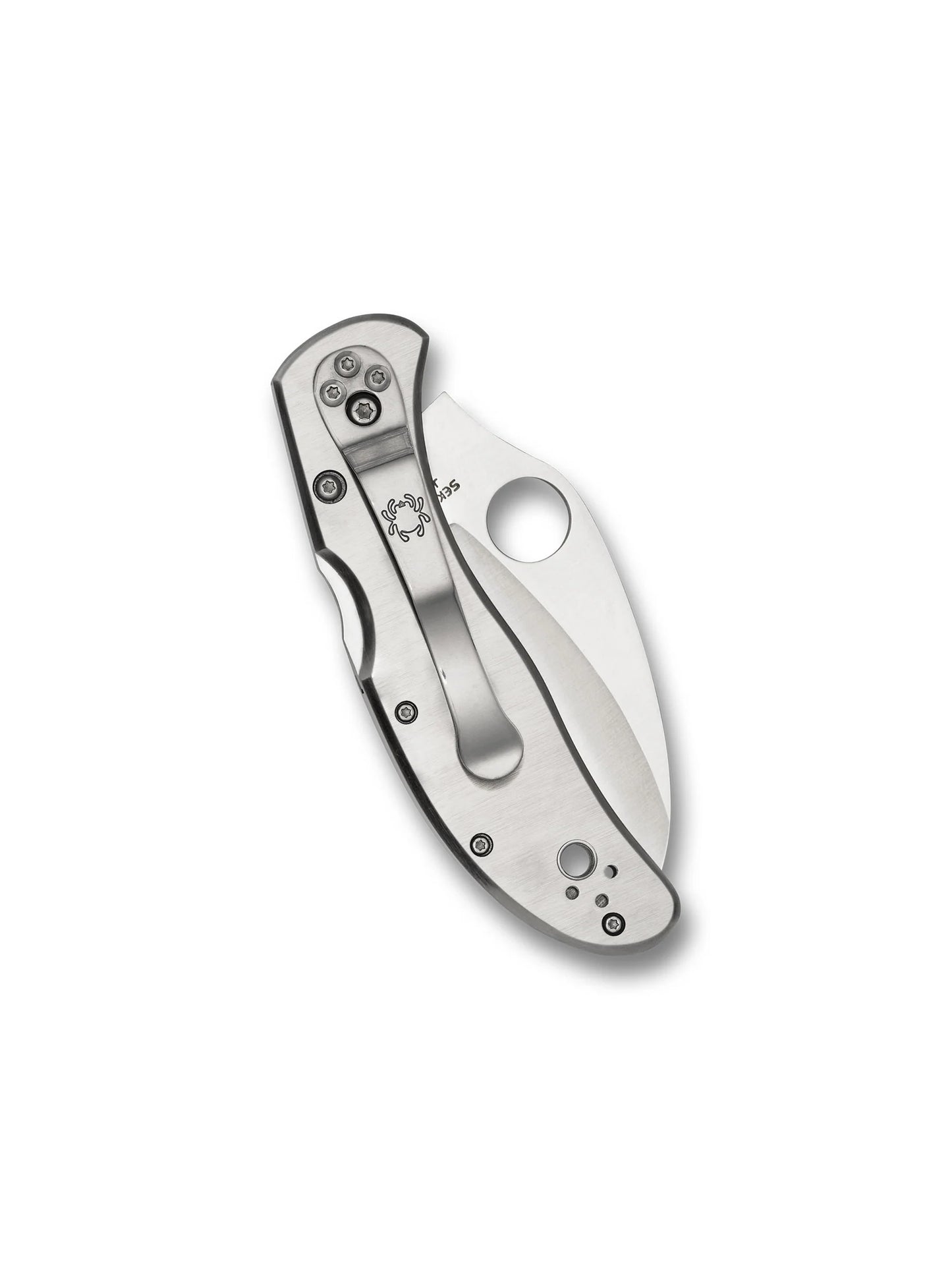 Spyderco Harpy Folding Knife 2.75" VG10 Satin Hawkbill Plain Blade, Stainless Steel Handles, Lockback