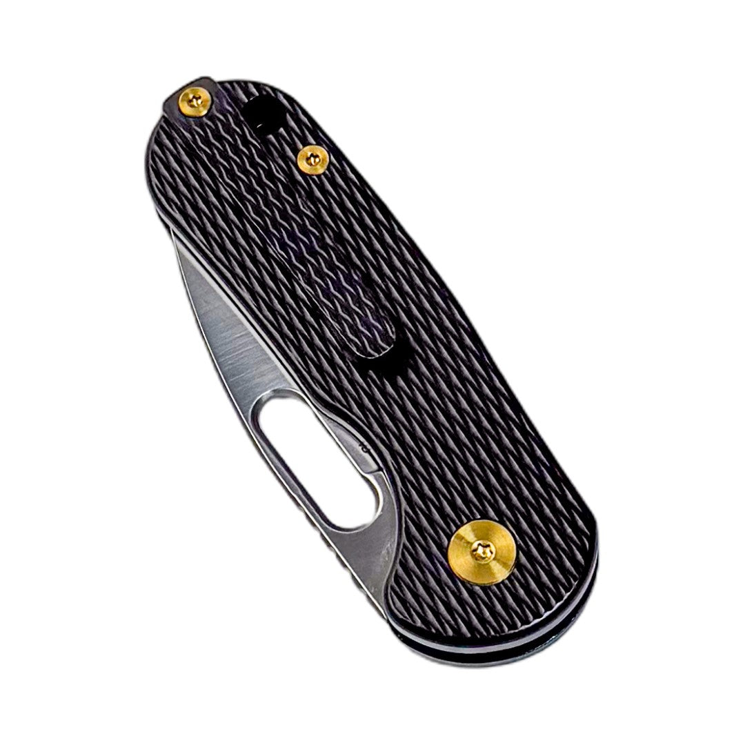 SIXLEAF SL-92 Black Folding Knife 3.15" 14C28N Blade Black TC4 Titanium Handle EDC Pocket Knife