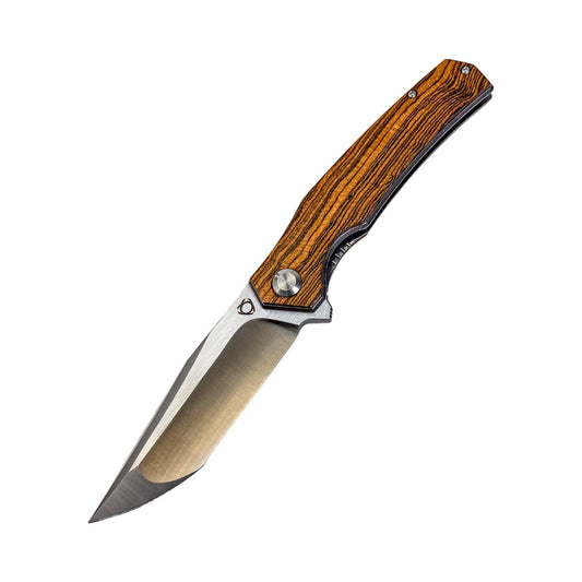 SixLeaf SL-39 Folding Knife – Wood Handle Slip Joint 9Cr13MoV EDC Pocket Knife SL-39-9Cr13MoV-Wood