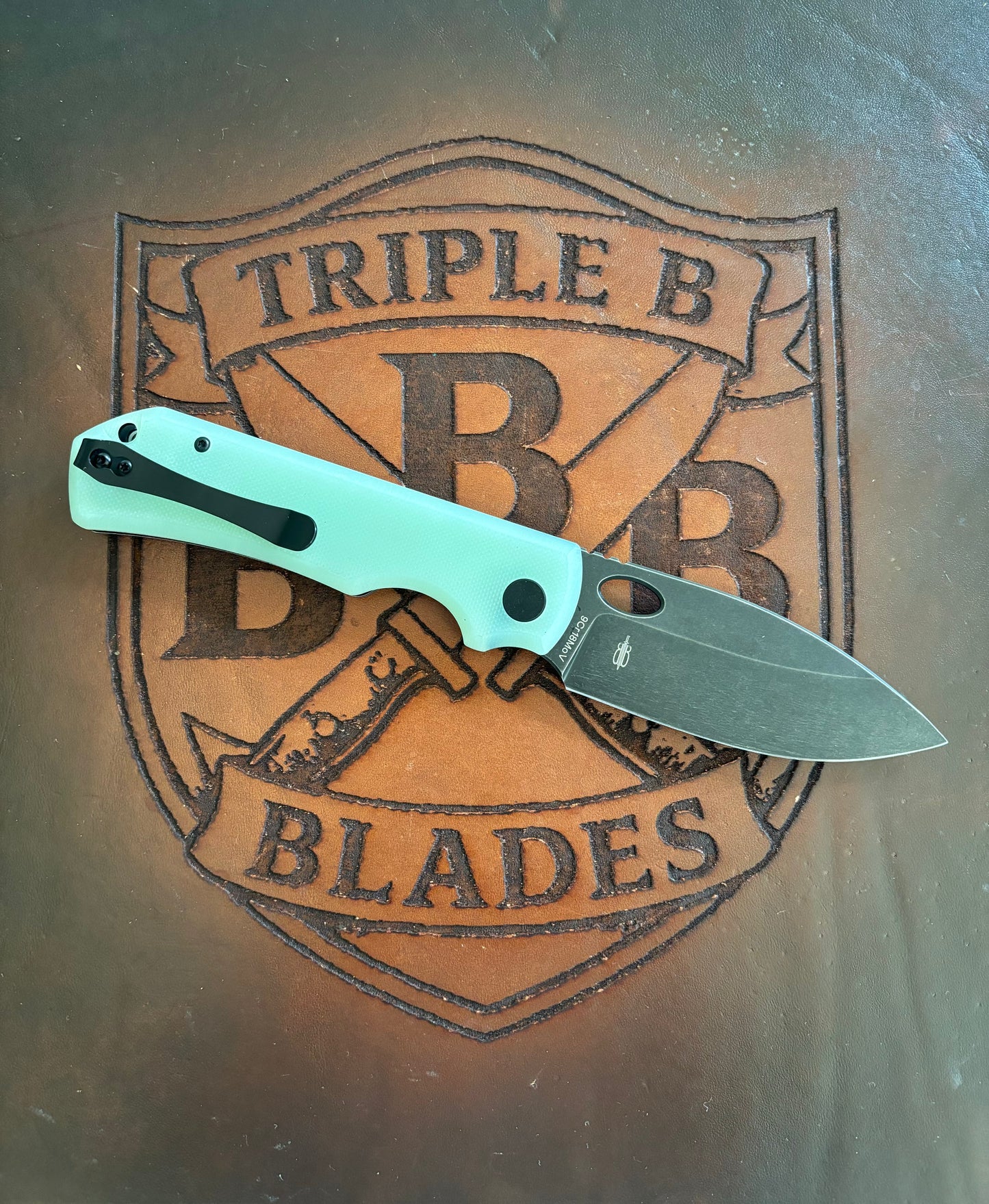 BNB Knives Stryker Folding Knife G10 Handle Black/Jade BNB4938J