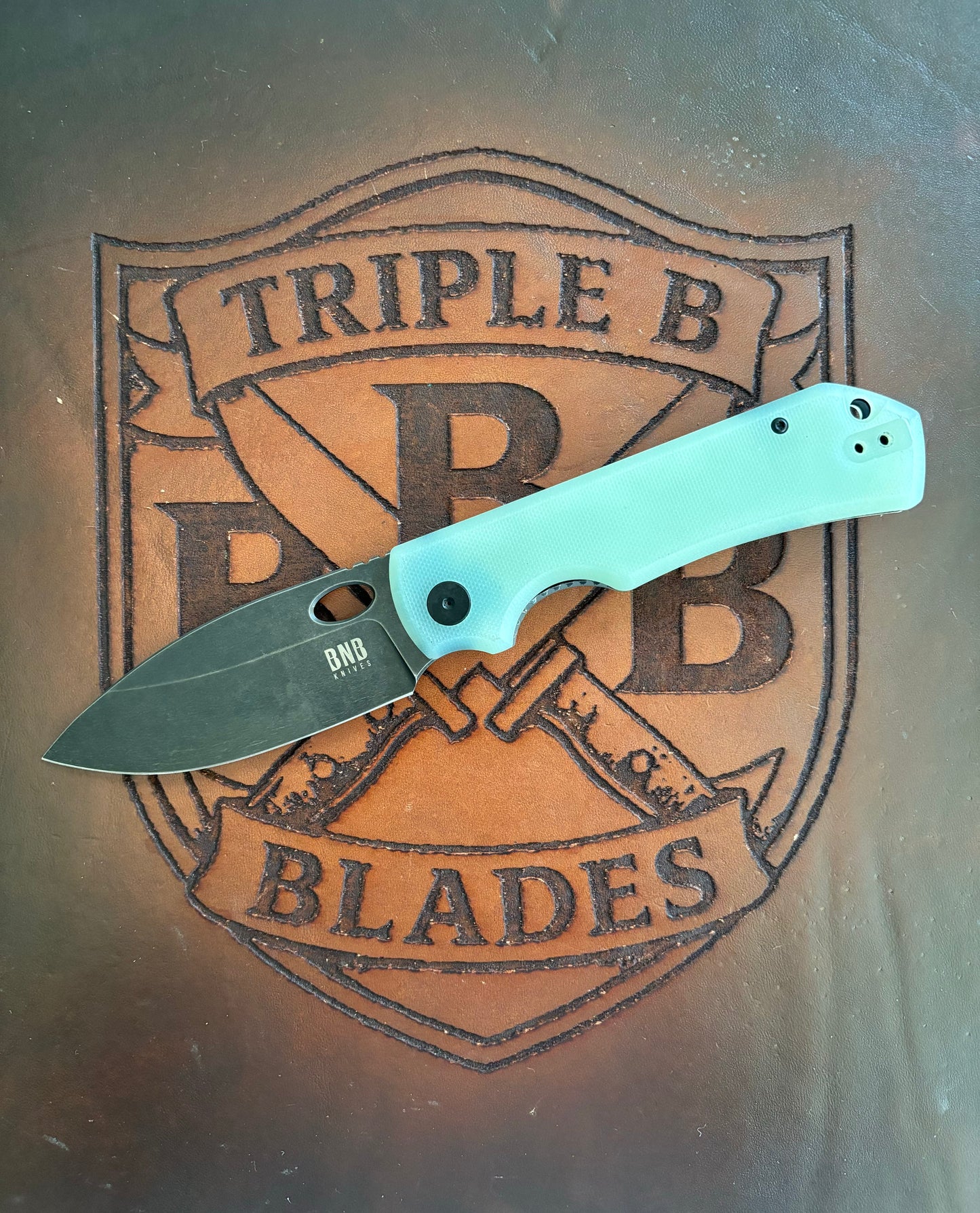 BNB Knives Stryker Folding Knife G10 Handle Black/Jade BNB4938J