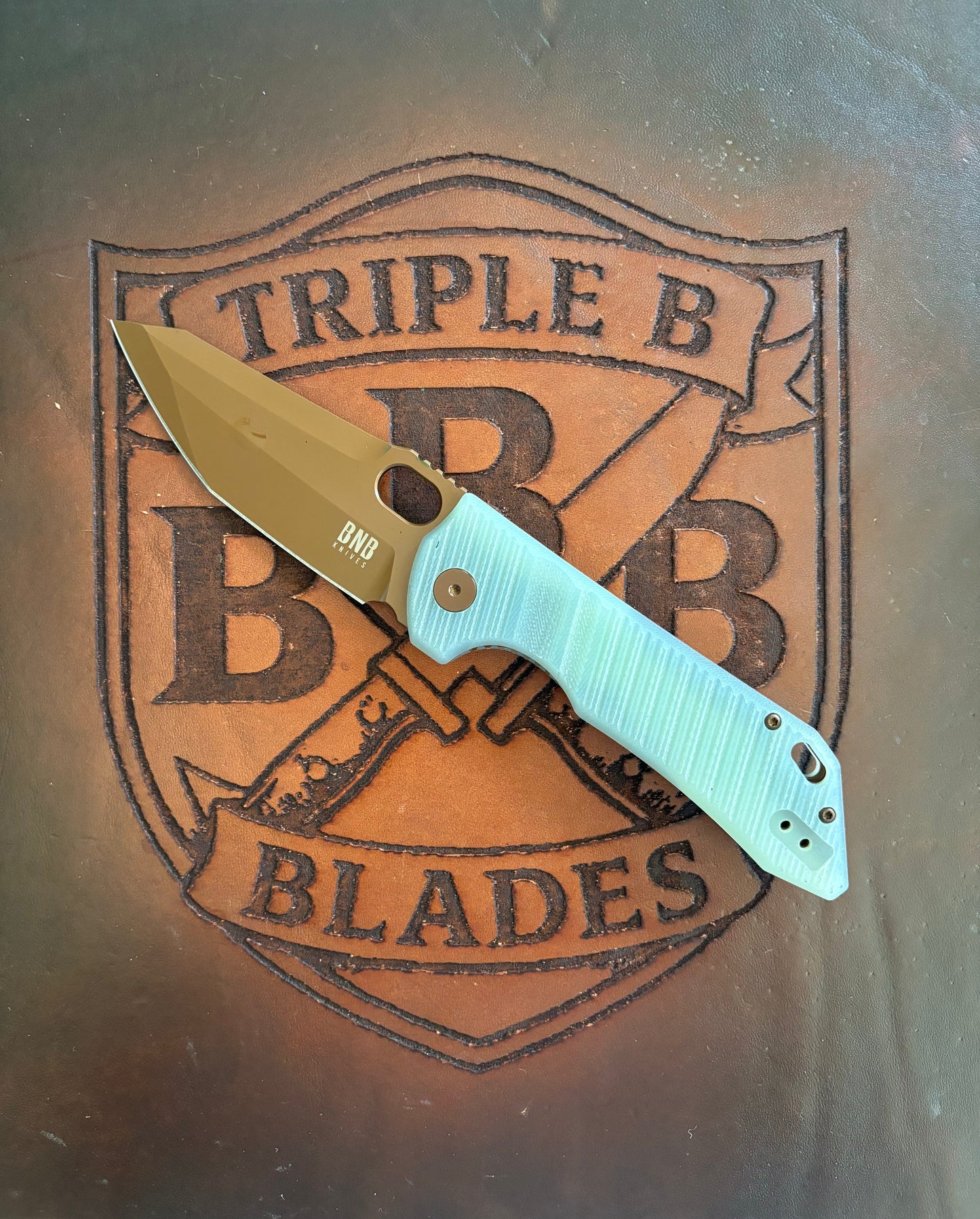 BNB Knives Dune/Jade Vanguard Tanto Folding Pocket Knife | BNB4041T